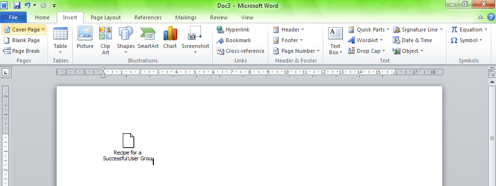 How to insert powerpoint into word